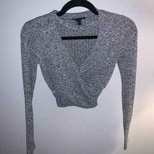 Grey Long Sleeve Mock Neck